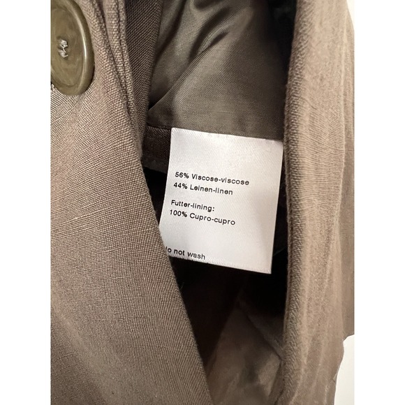 AKRIS Punto Brown Linen Blend Jacket Blazer One Button Size 10 - Picture 5 of 7